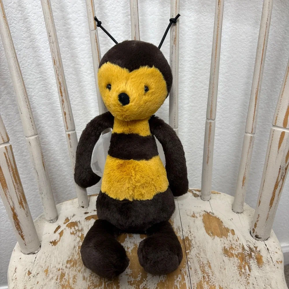 Jellycat Bashful Bumble Bee Plush Yellow Brown Striped Stuffed Animal Toy